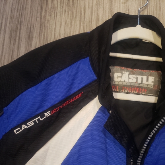 CASTLE X Street Wear Snowmobile Winter Jacket Blue Black Size Large - Picture 7 of 8